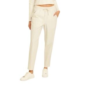 All in Motion NWT Sz Small Cream Drawstring Hi rise Tapered Track Pants